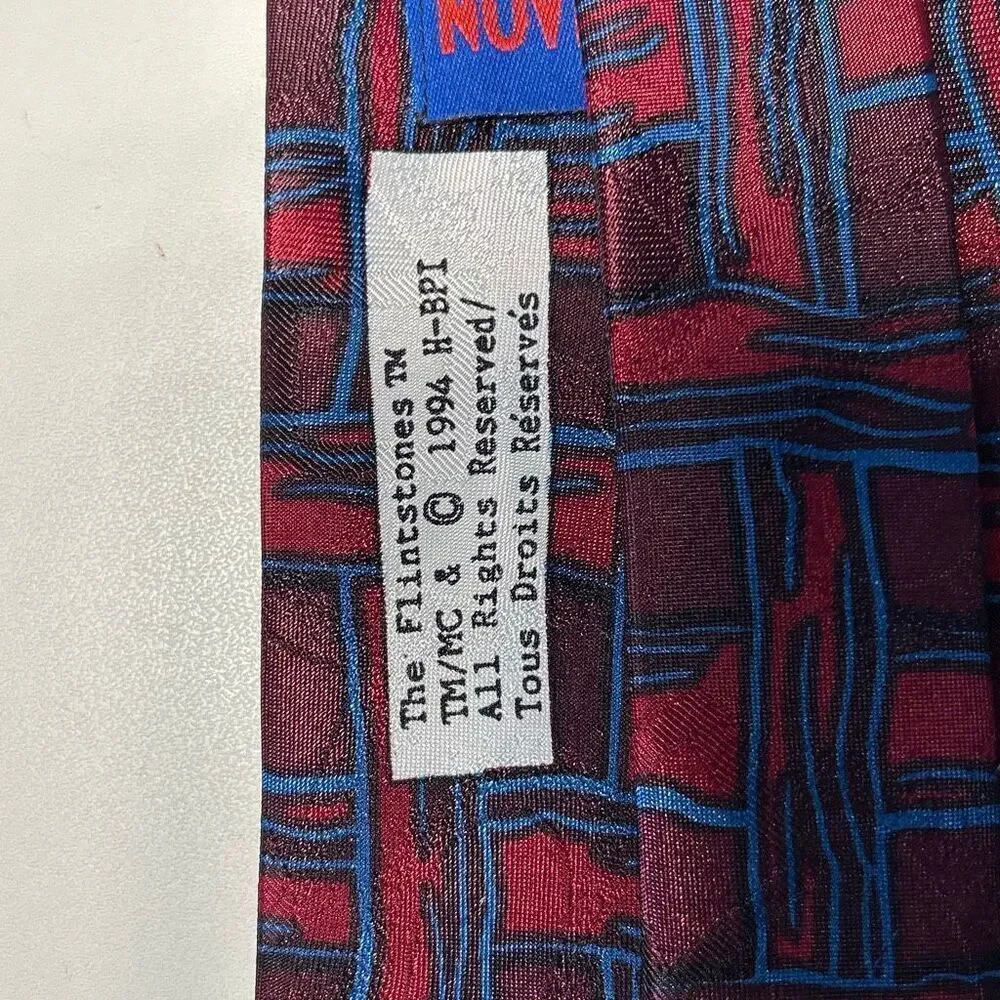 Flintstone’s Fred and Dino Vintage Necktie Novel Ties 1994